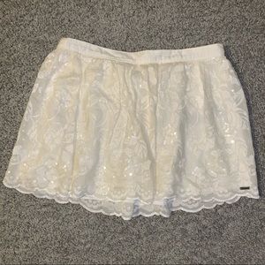 Abercrombie white sequin skirt